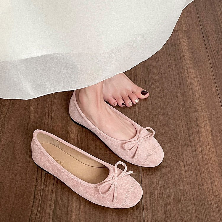 Damen Ballerinas mit verspielt eleganter Schleifenverzierung WW