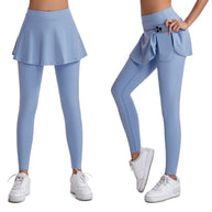 Damen Sportrock mit integrierten Leggings und praktischen Seitentaschen WW
