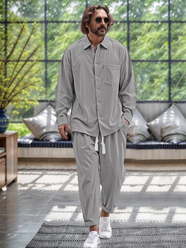 Herren Freizeitanzug im modernen Oversize-Schnitt mit hochwertiger Baumwollmischung WW