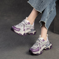 Damen Sportliche Chunky Sneakers mit atmungsaktiver Oberflächenstruktur und innovativer Sohlentechnologie WW