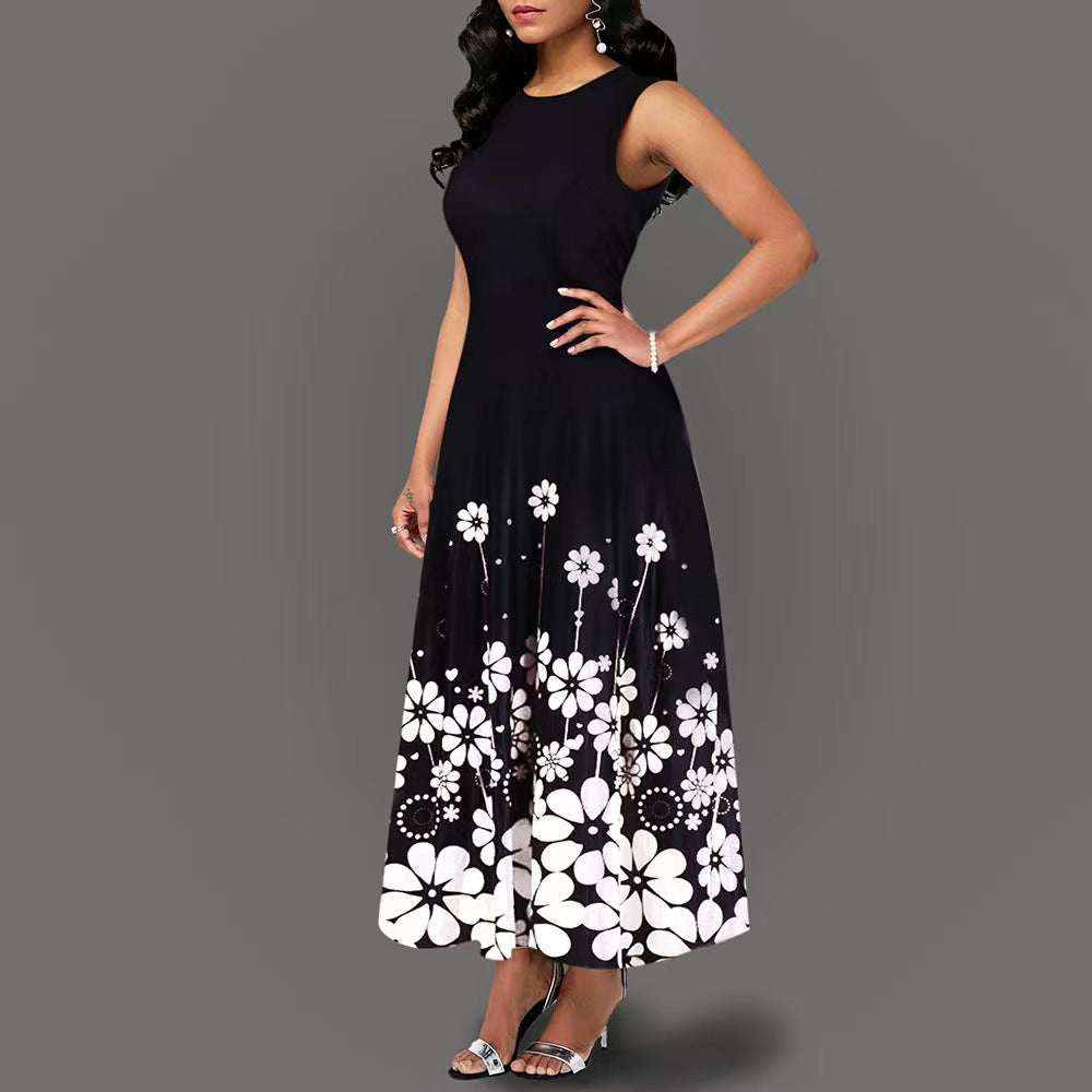 Damen Maxikleid mit floralem Print und praktischen Taschen WW