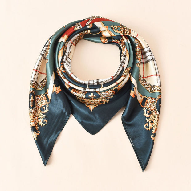 Damen Seidenschal mit kunstvollem Barockmuster und luxuriösem Glanz WW