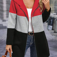 Damen Kapuzenjacke im modernen Farbblockdesign WW