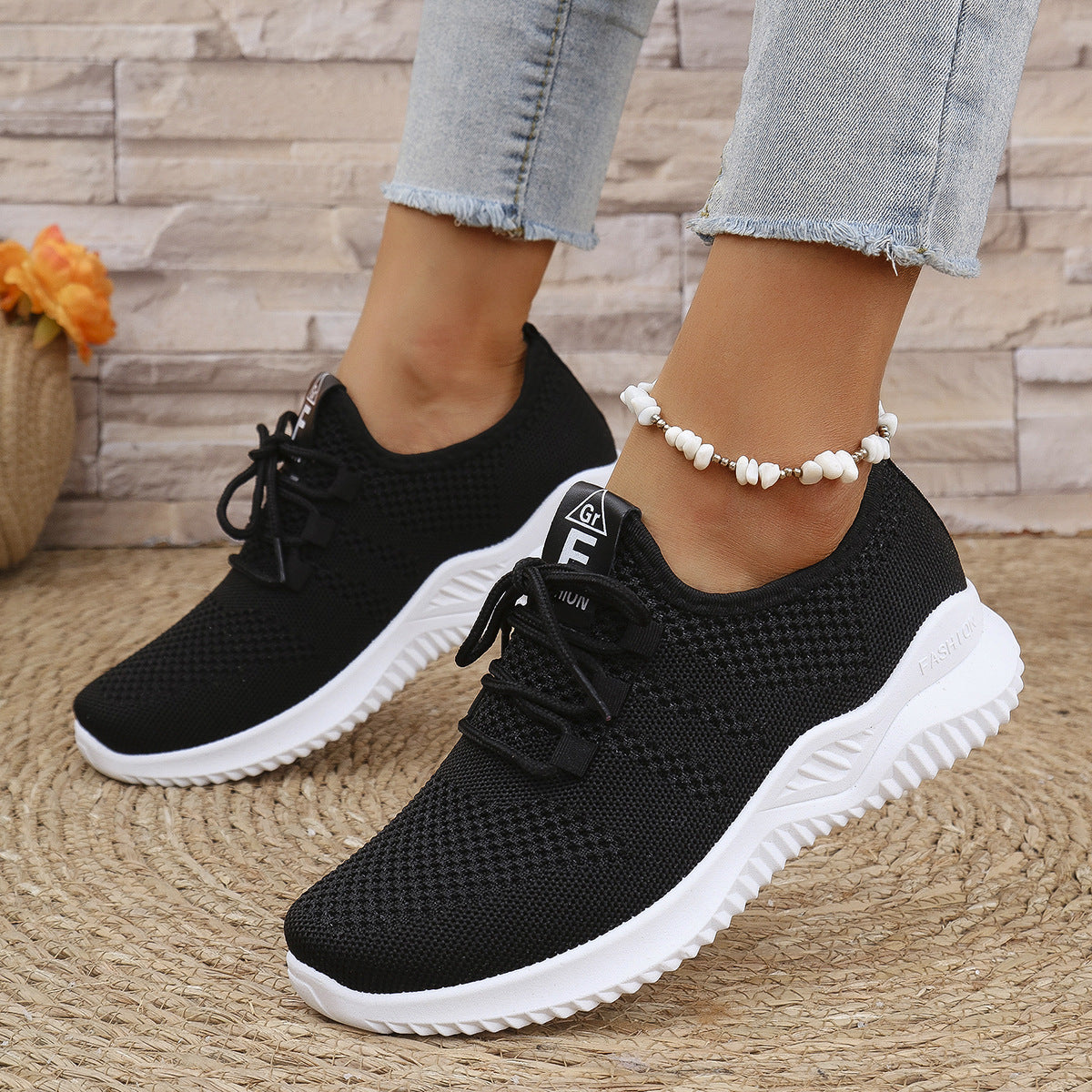 Damen atmungsaktive Sneaker in modischem Design WW