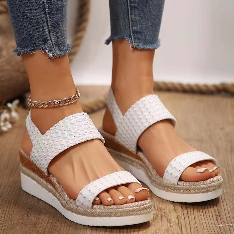 WW | Bequeme Sommer Plateau Sandalen Mit Keil Für Frauen