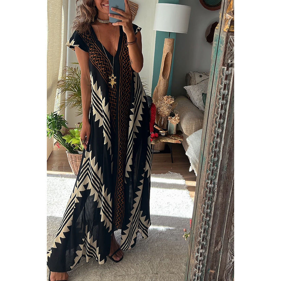 WW | Lässiges Kleid Urlaub Damen Lockeres Kleid