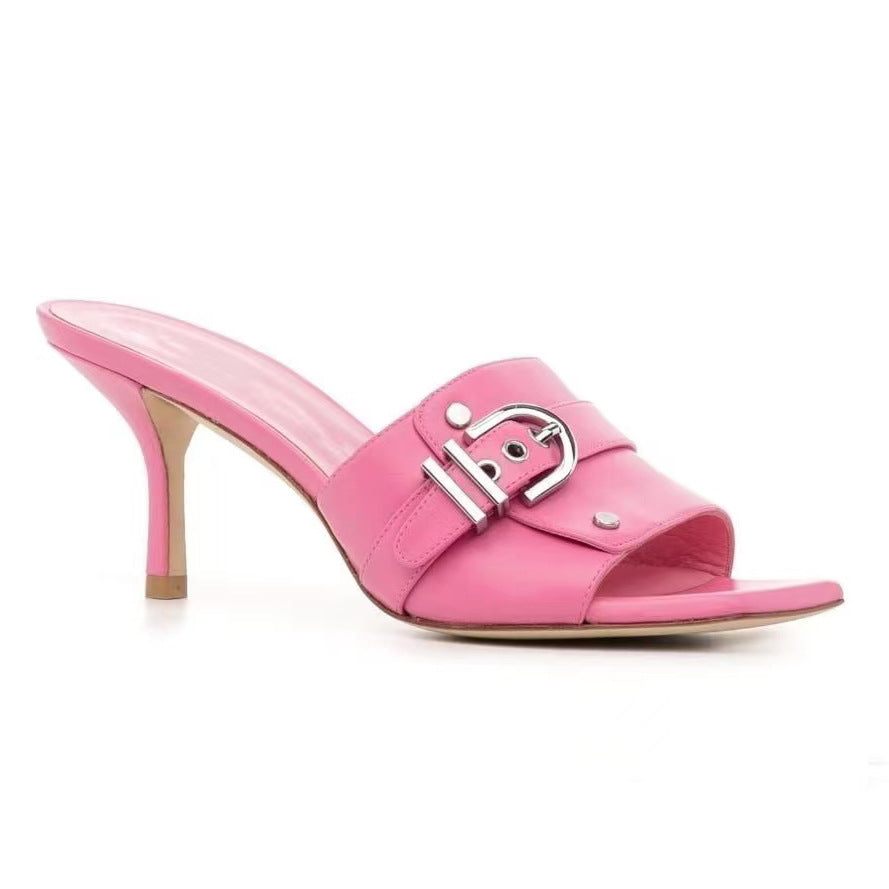 Damen Elegante Riemchen-Pumps mit Schnallen-Detail WW