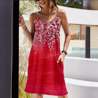 Damen Sommerkleid im eleganten Floral-Design mit bequemen Spaghettiträgern WW