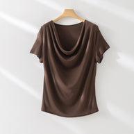 Damen Relaxed Fit Drape Top WW