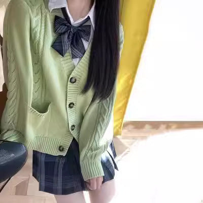 Damen Strickjacke mit Puffärmeln und Taschen WW