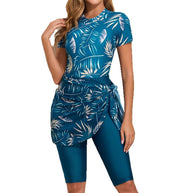 Damen Schwimmanzug Set mit luxuriösem Schnitt und eleganten Rüschen WW