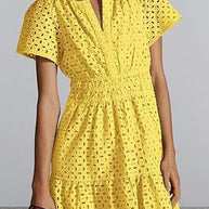 Damen Sommerliches Kurzkleid mit Stickerei WW