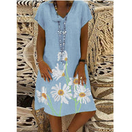 Damen Sommerliche Tunika mit buntem Schmetterlingsmuster WW