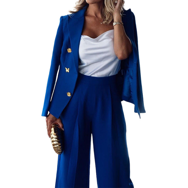 Damen elegantes Blazer- und Hosenensemble WW