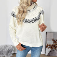 Damen Strickpullover mit traditionellem Norweger-Muster WW
