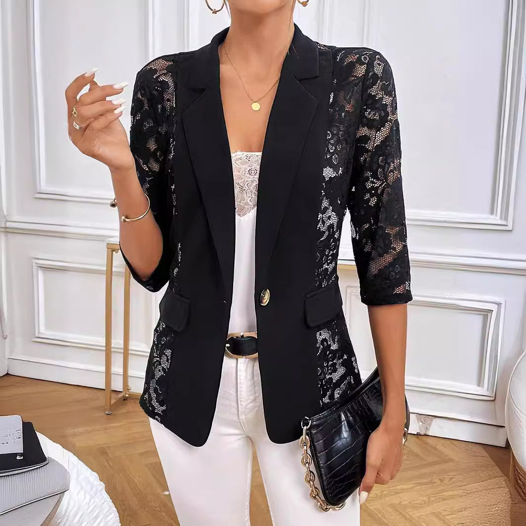 W&W Mode | Spitzenbesatz Kleine Blazer-Oberteil