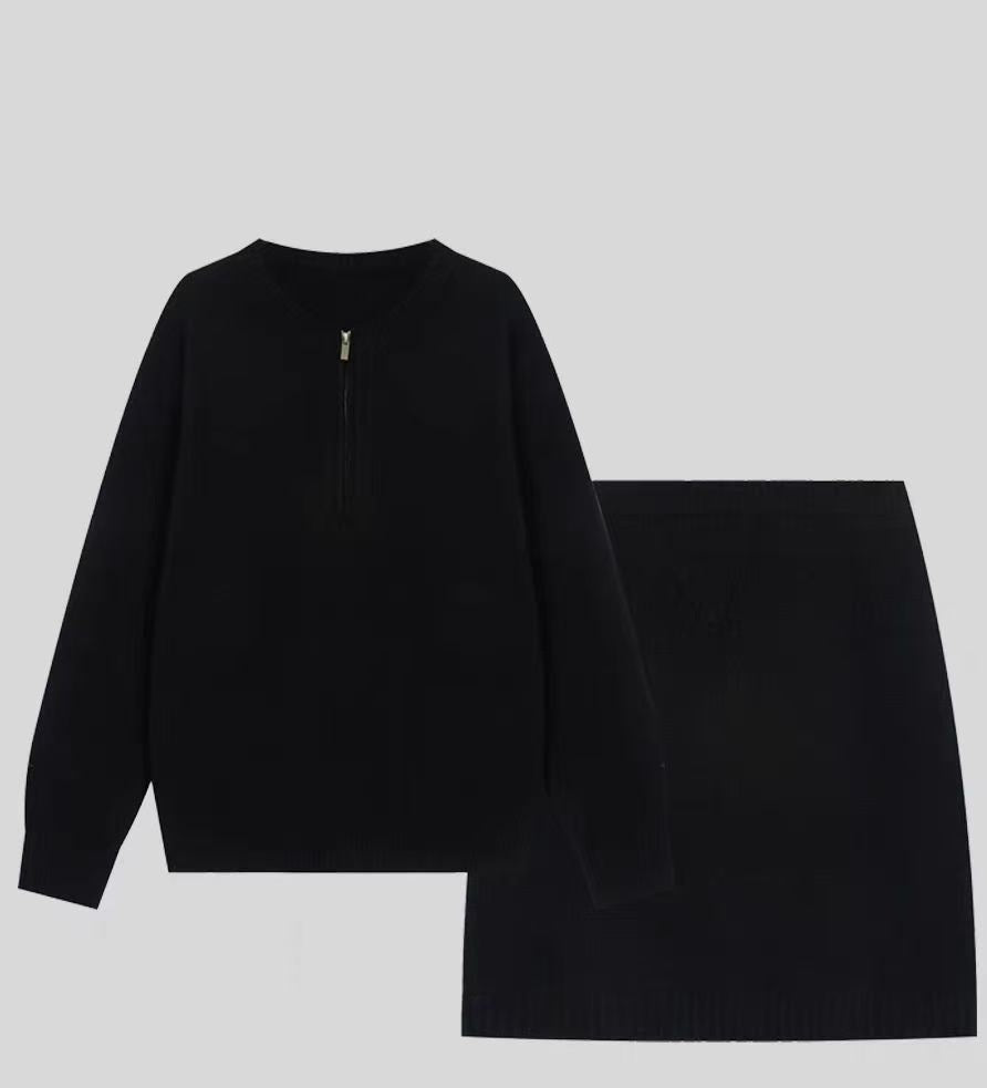 Damen Strickpullover mit modernem Schnitt und dekorativem Reißverschluss WW