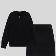Damen Strickpullover mit modernem Schnitt und dekorativem Reißverschluss WW