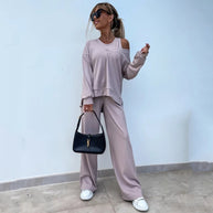 Damen Bequemes und elegantes Lounge-Set mit weitem Schnitt WW