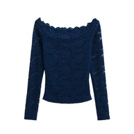 Damen Spitzenoberteil mit schickem Off-Shoulder-Ausschnitt WW