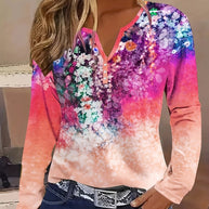 WW | Floral Rundhals Langarmshirt
