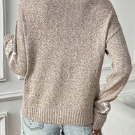 Damen Strickpullover mit Sternenmotiven und weitem Schnitt WW
