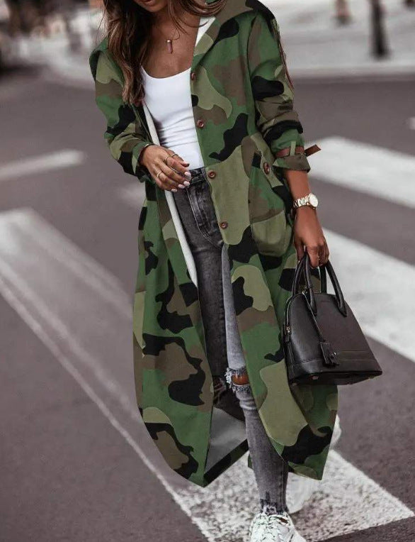 Damen Wasserabweisender Parka mit Kapuze und praktischen Taschen W&W Mode