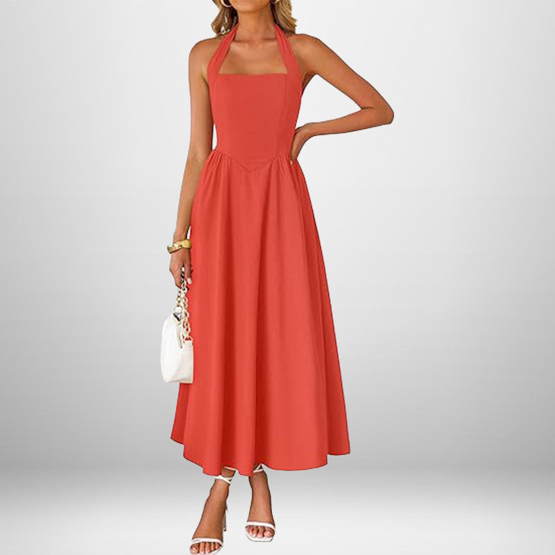 Damen Maxi-Kleid mit raffiniertem Trägerdesign und elegantem Schnitt W&W Mode