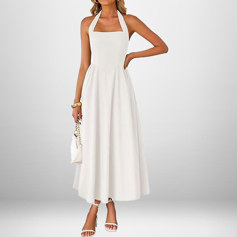 Damen Maxi-Kleid mit raffiniertem Trägerdesign und elegantem Schnitt W&W Mode