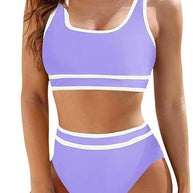 Damen Sportliches Bikini-Set mit Hochbund und komfortablem Oberteil WW