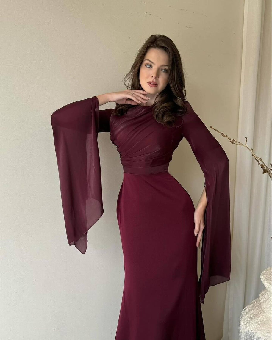 Damen Abendkleid mit eleganter Drapierung WW