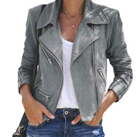 Damen Bikerjacke im modernen Wildleder-Look WW