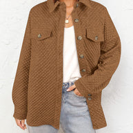 Damen Steppjacke mit Knopfleiste und Taschen WW