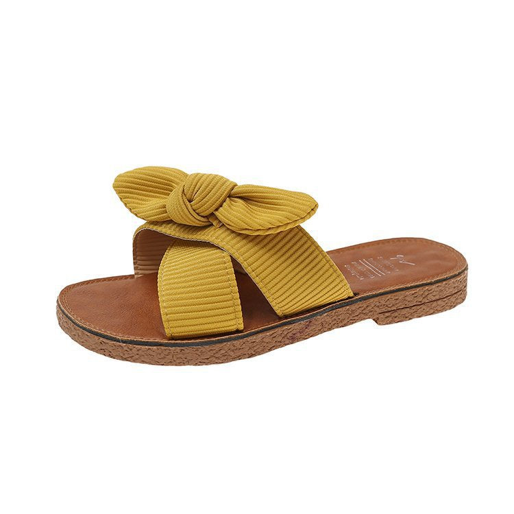 Damen Bequeme Trendige Sandalen mit Knoten-Design WW