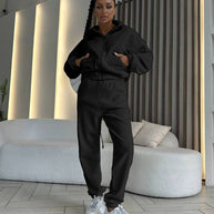 Damen bequemer und modischer Jumpsuit mit tiefem V-Ausschnitt WW