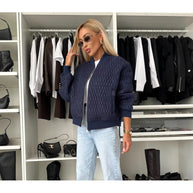 Damen Steppjacke im sportlich eleganten Design mit voluminösen Ärmeln WW