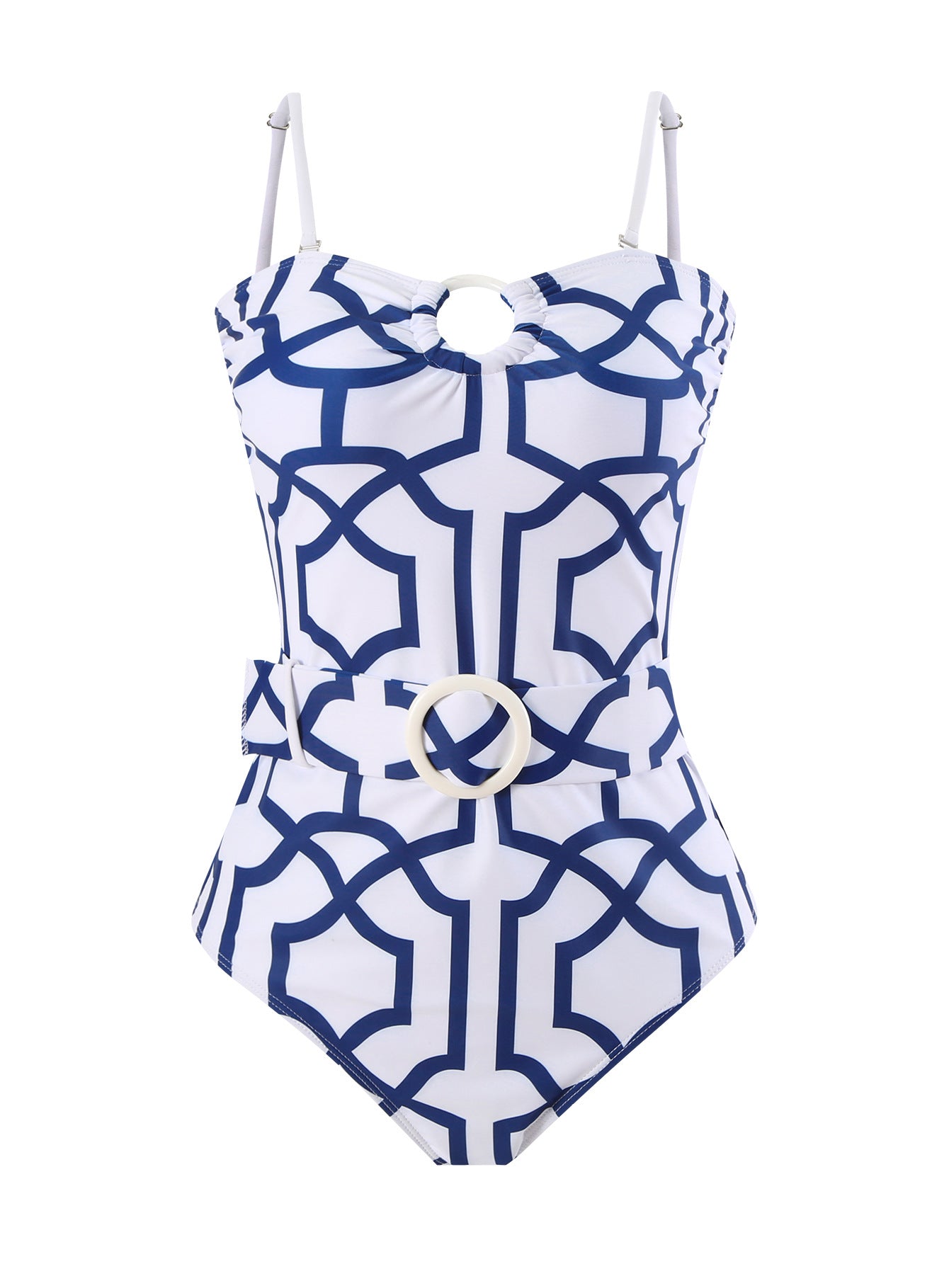 Damen Badeanzug mit elegantem Kimono und raffiniertem Gürtel WW