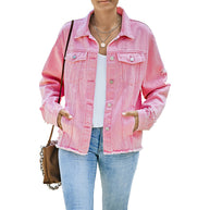 Damen Denim-Jacke mit lässigem Schnitt und funktionalen Taschen WW