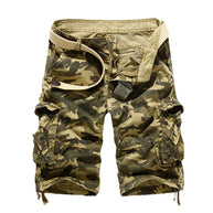 Herren Camo Cargo-Shorts mit mehreren Taschen und verstellbarem Bund WW