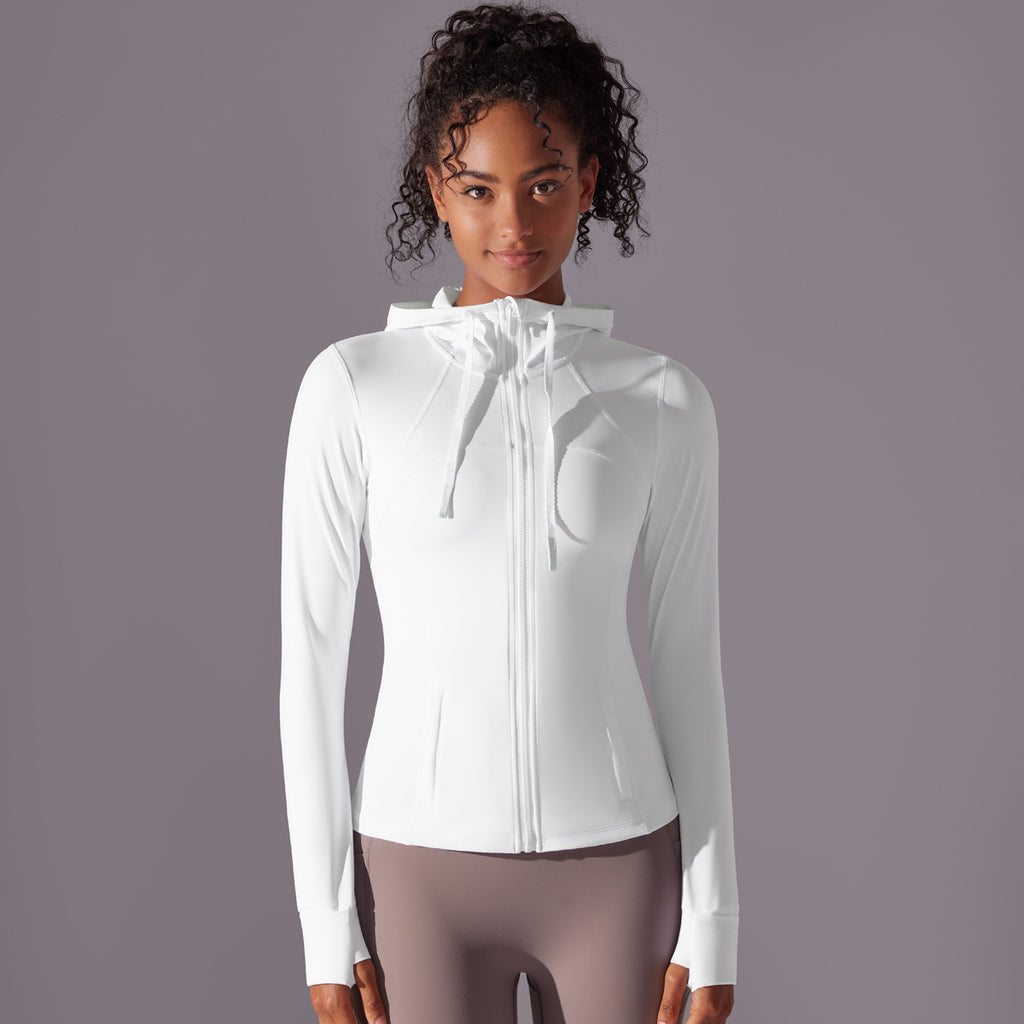 Damen Funktionsjacke mit leichtem Mesh-Einsatz und verstellbarem Kapuzenbereich WW