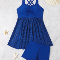 Damen Badekleid mit integrierten Shorts und raffinierten Trägerdetails WW