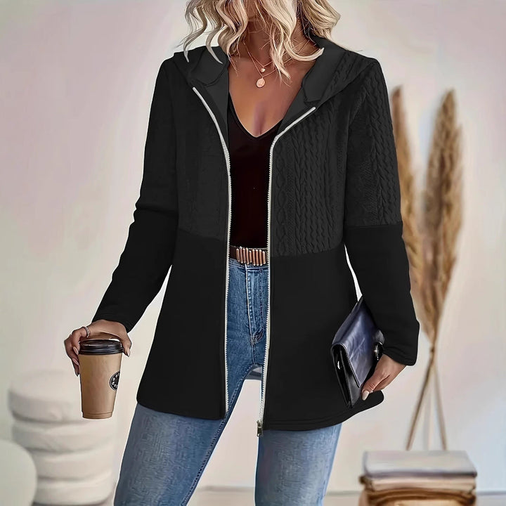 W&W Mode | Damen Kapuzen Sweatshirt mit Reißverschluss