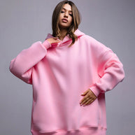 Damen bequemer Oversized Hoodie WW