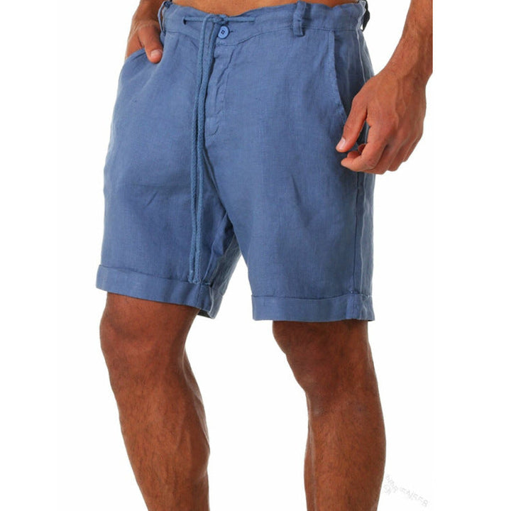 Herren Freizeitliche Leinen-Shorts mit modernem Schnitt W&W Mode