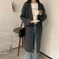 Damen Strickcardigan mit lockerer Silhouette und tiefen Taschen WW