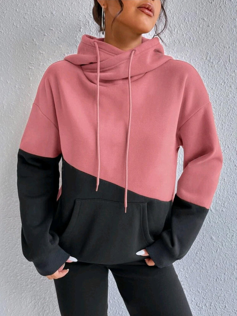 Damen Hoodie mit hochgeschlossenem Kragen WW