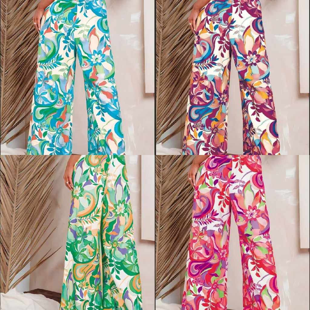 Damen Langer, luftiger Maxirock mit buntem floralem Design WW