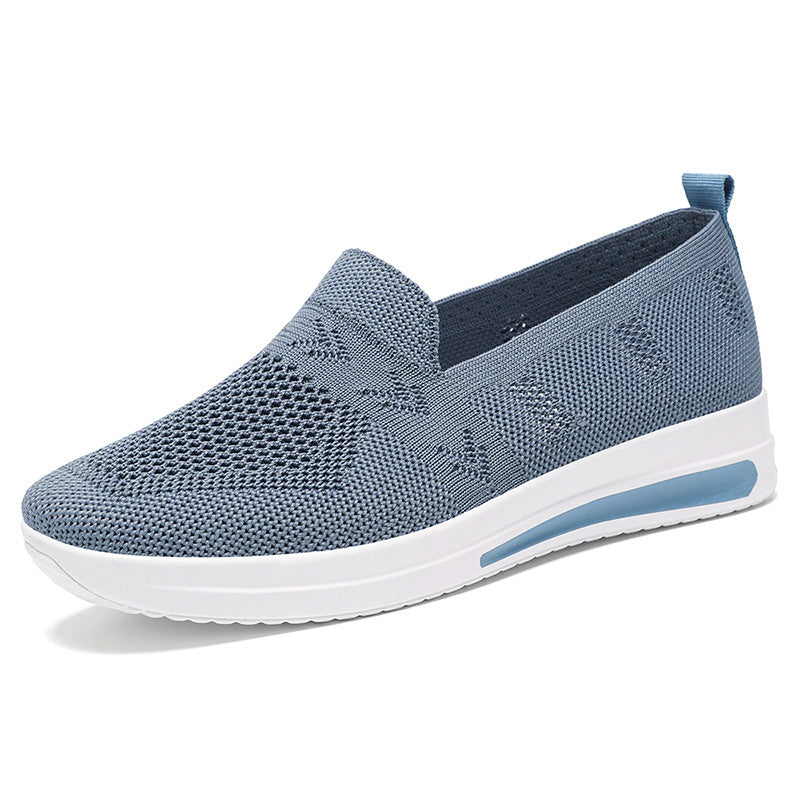 Damen Slip-On Freizeitsneaker mit atmungsaktivem Strickoberteil und rutschfester Sohle WW