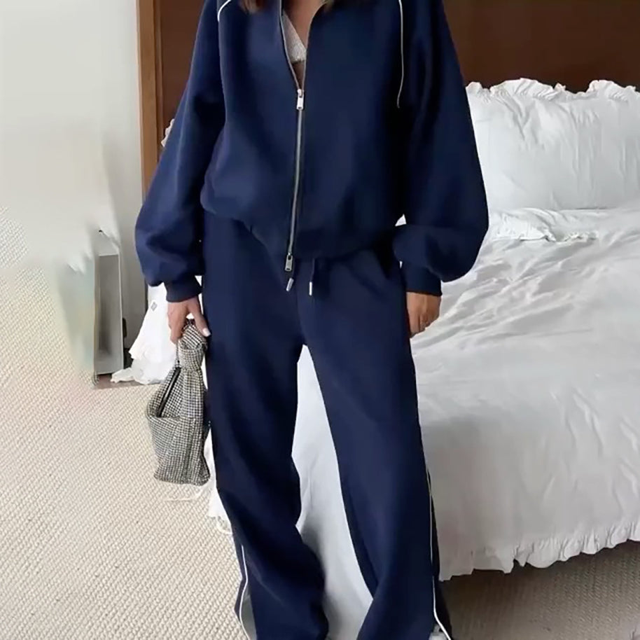 Damen Sportliche Sweatjacke und Jogginghose-Set WW