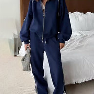 Damen Sportliche Sweatjacke und Jogginghose-Set WW